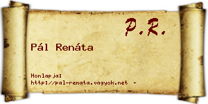 Pál Renáta névjegykártya